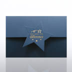 View larger image of Certificate Folder - Half Size w/ Star Flap - YMTD - Blue